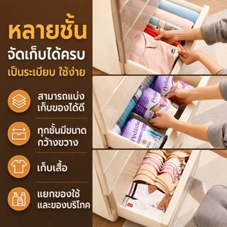 SALVO ตู้ลิ้นชักหลายระดับ เก็บของ ห้องนอน ใส่เสื้อผ้า เพิ่มขนาด มัลติฟังก์ชัน