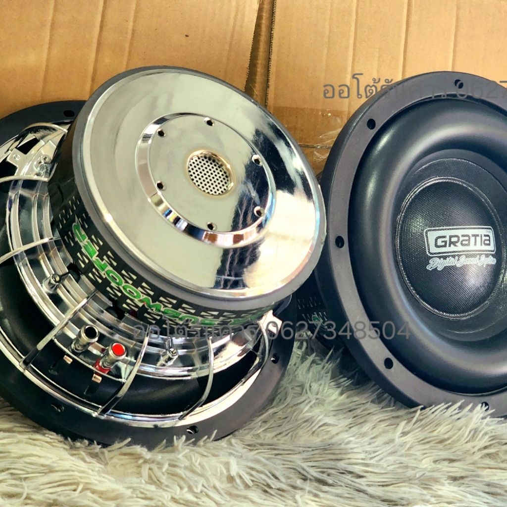 ลำโพงซับเบส10นิ้วกาเทีย(1คู่)Gratiaแม่เหล็ก180V75mmสเปคยอดฮิต