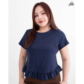 FAMOUS เสื้อแขนสั้นดีเทลอก ทีเทลระบายชาย #FMBL-G3T076
