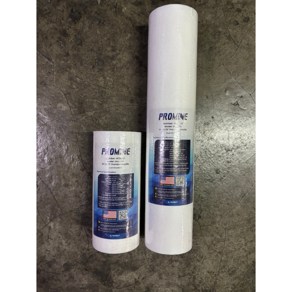 ไส้กรองน้ำ PP BB bigblue Promine กรองตะกอน 10 นิ้ว 20 นิ้ว เส้นผ่าศูนย์กลาง 4.25 นิ้ว 1 ไมครอน 5 ไมครอน คุณภาพดี บิ๊กบลู