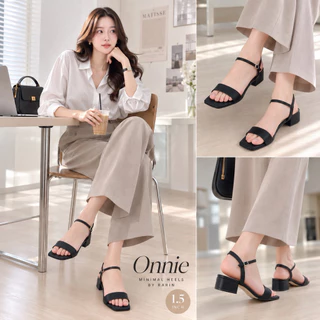 Rarin รุ่น [ Onnie ] รองเท้ารัดส้น สูง 1.5 นิ้ว นุ่มนิ่มสบายเท้า ** เท้าอวบ เท้ากว้าง บวกเพิ่มไซส์ **