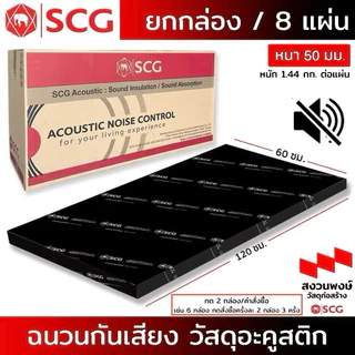 (กล่อง)ฉนวนกันเสียง SCG ZOUNDBLOCK”S50📍กดครั้งละ 2 กล่อง ต่อ1 คำสั่งซื้อนะคะ📍/วัสดุอะคูสติก( ขนาด 0.60X1.20 )