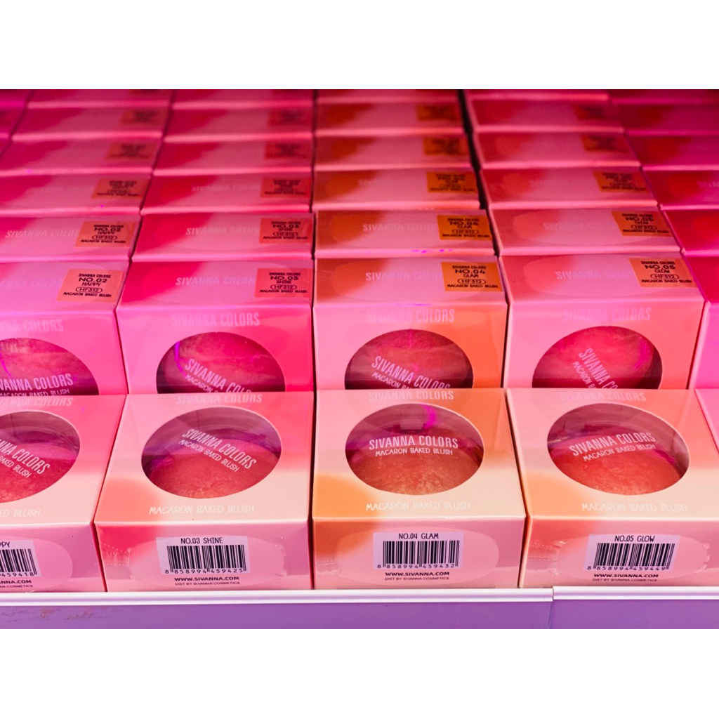 SIVANA COLORS MACARON BAKED BLUSH บลัชออนเนื้อฝุ่นอัดแข็ง 8.5 กรัม ( มี 6 เฉดสี )