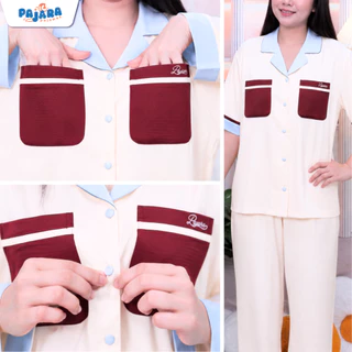 ชุดนอน Pajara Pajamas (PJR-SL-024) CHATEAU COLLECTION เนื้อผ้า Special Silk Satin แบรนด์ PAJARA
