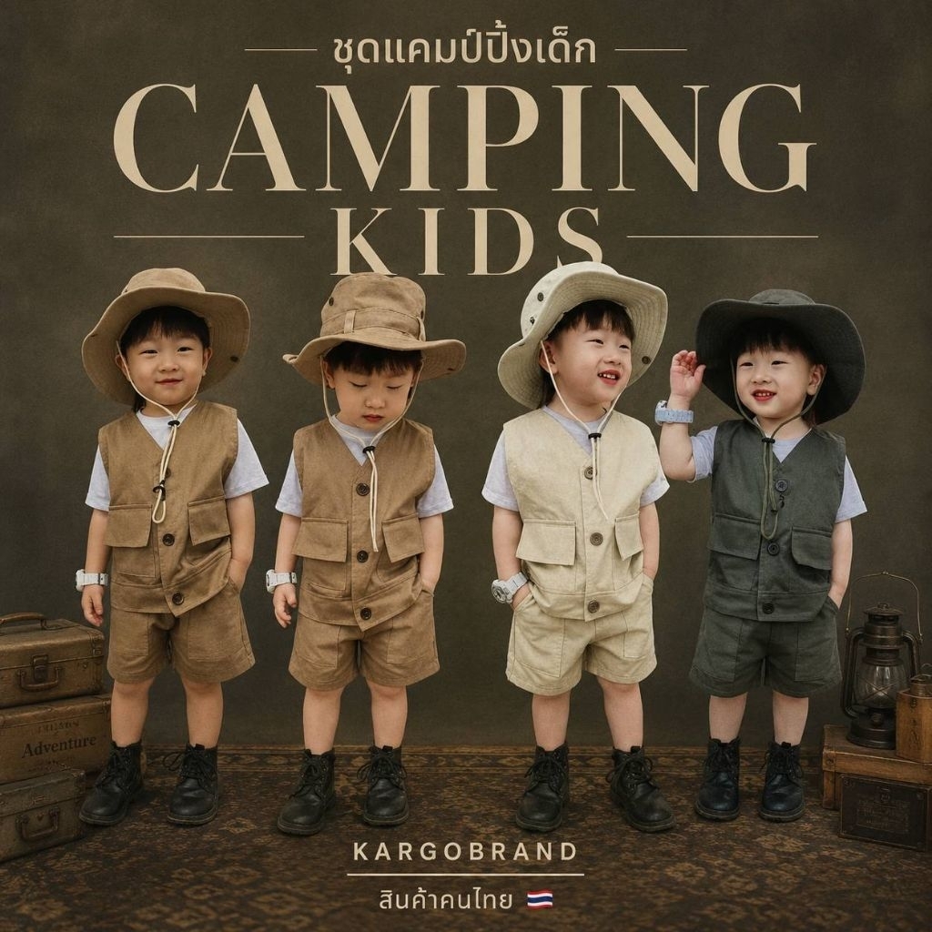 กั๊กเดินป่าเด็ก สีพื้น