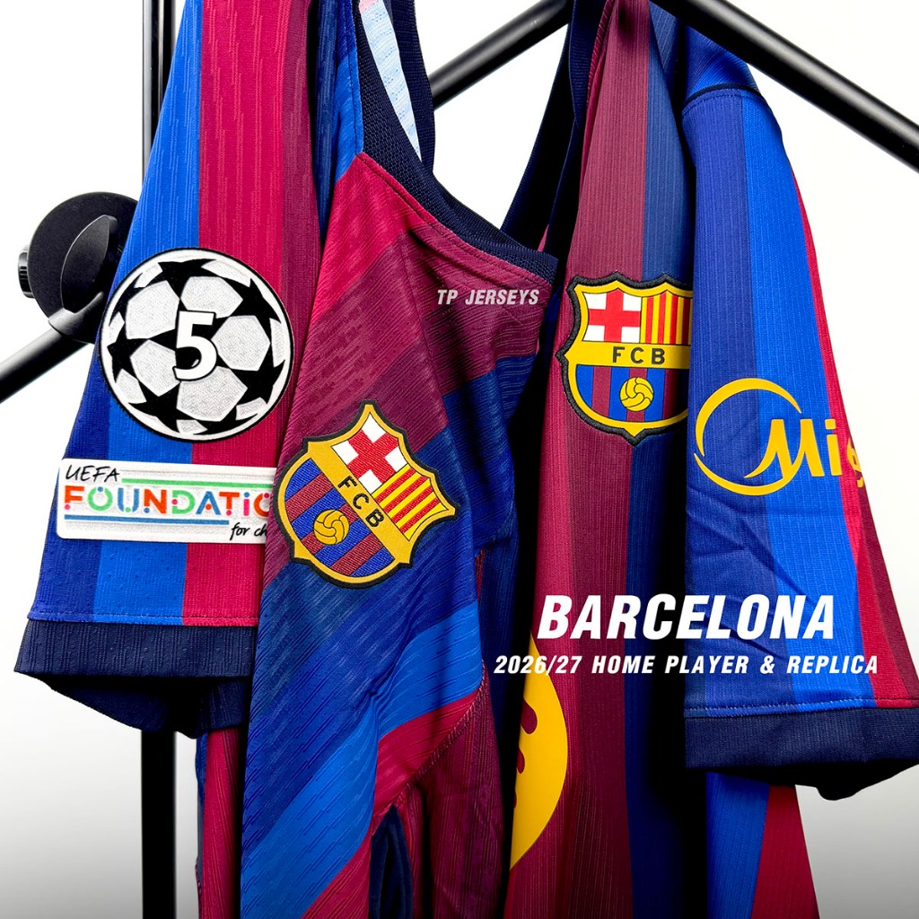 เสื้อฟุตบอล Barcelona 2026/27 Home เสื้อบาร์เซโลน่า