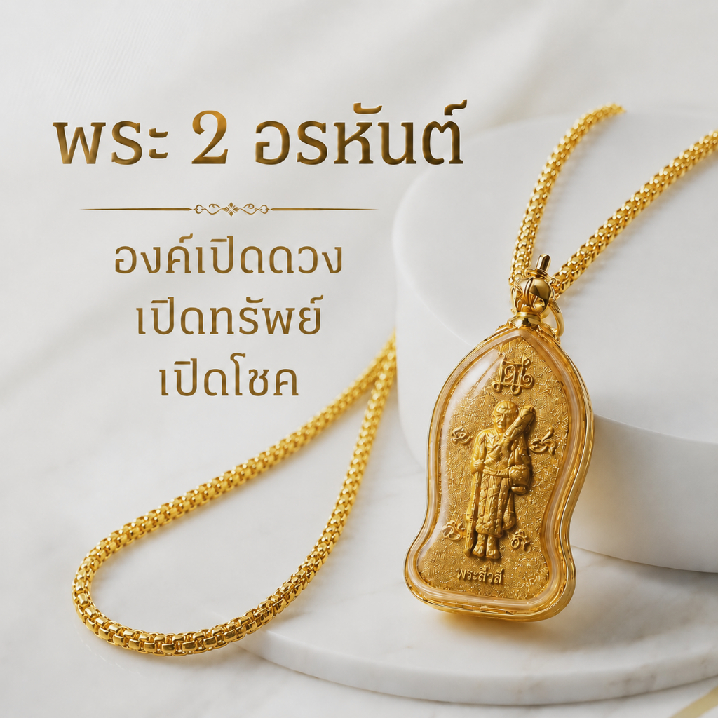 พระ 2 อรหันต์ รุ่นเพชรกลับ (เนื้อผง)