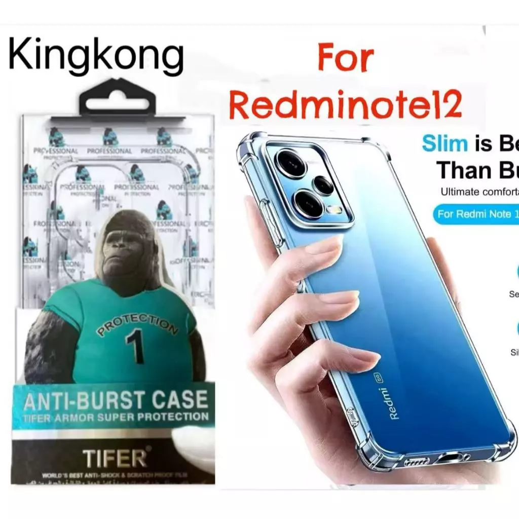 เคสใส คิงคอง For Xiaomi Redmi Note12 Note12Pro Plus / Poco X5 KingKong ใสกันกระแทก หลังแข็ง