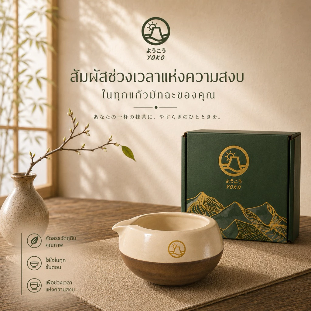 ถ้วยมัทฉะ Chawan Matcha Bowl ที่ออกแบบมาให้เหมาะกับผู้เริ่มต้นและโปรเฟสชั่นแนล หรือ ใช้ในพิธีชงชา
