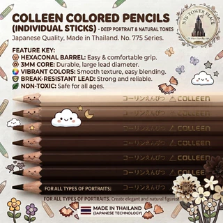 ดินสอสี Colleen (สีน้ำตาล) แยกแท่ง | สีสด ระบายลื่น