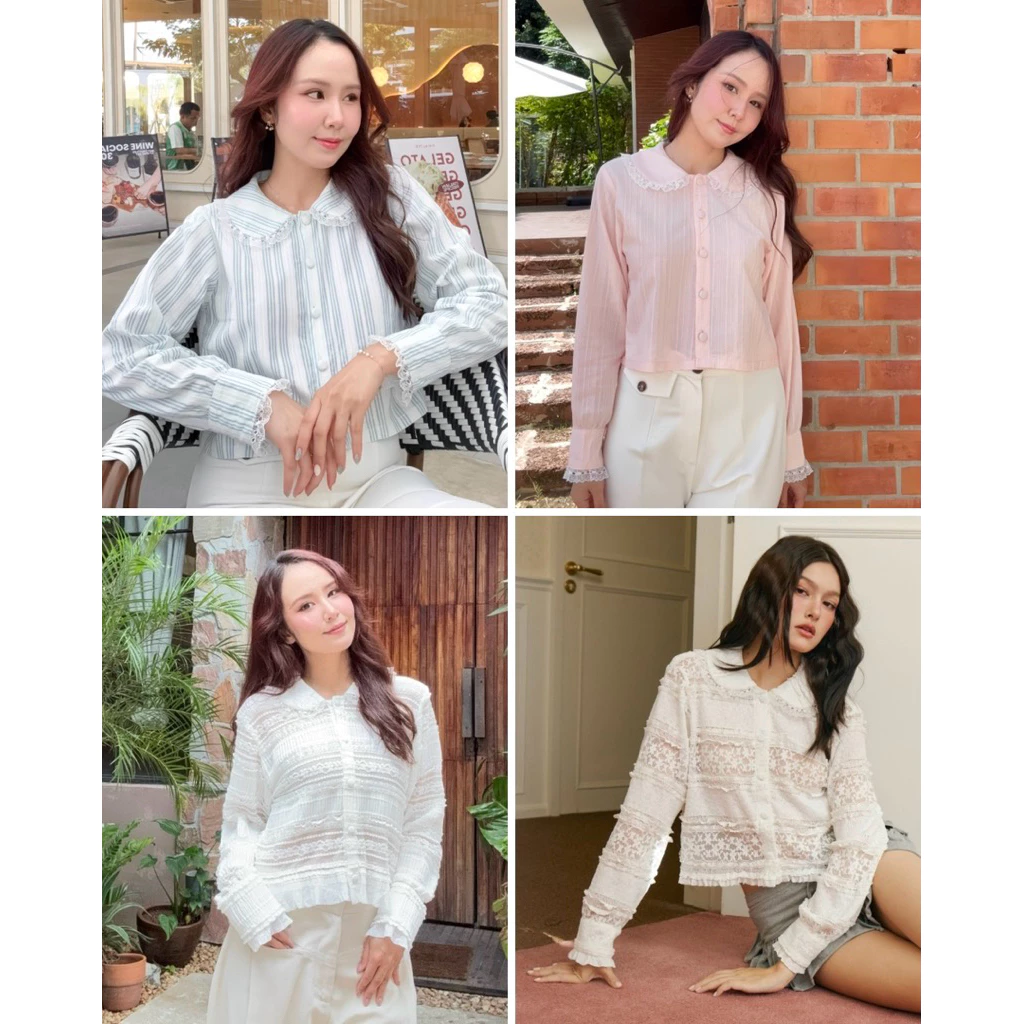 PREPEAR STUDIO Lace top เสื้อลูกไม้แขนยาว