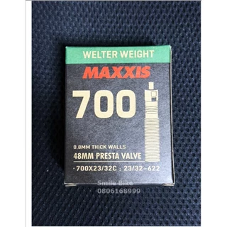 ยางในจักรยานเสือหมอบ Maxxis Welter Weight /700x23/32C (48mm 60mm 80mm ) จุ๊บเล็ก