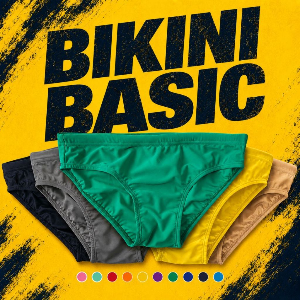 [NEAT] กางเกงว่ายน้ำชาย ทรงBrief มีเชือกผูก ซับในด้านหน้า ใส่กระชับ งานไทย | Men's Swimwear