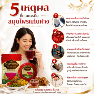 Raksaya Herb ชาแก่นฝาง ตราแก่นนางพญา 30 ซอง หอมสมุนไพร ดื่มง่าย ไม่มีน้ำตาล