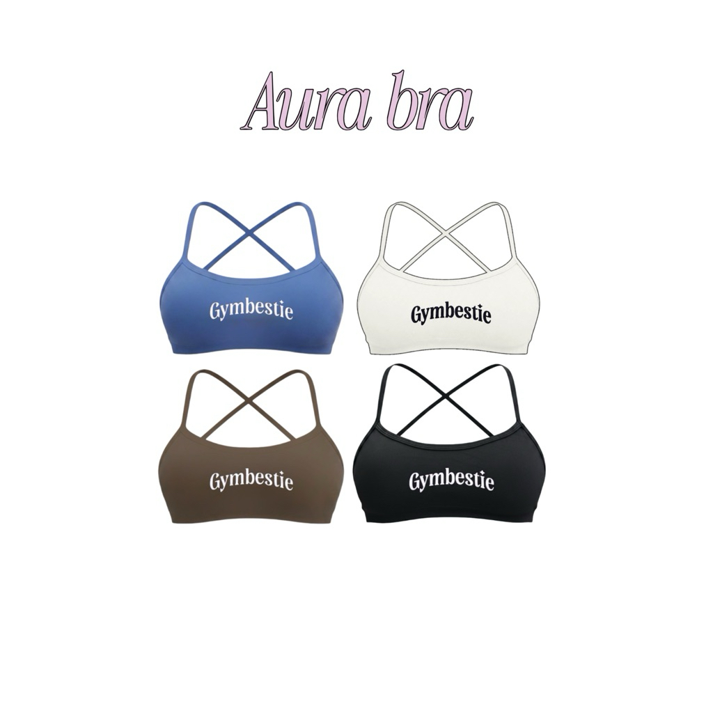 GYMBESTIE - AURA BRA สปอร์ตบราออกกำลังกายสายไขว้หลัง