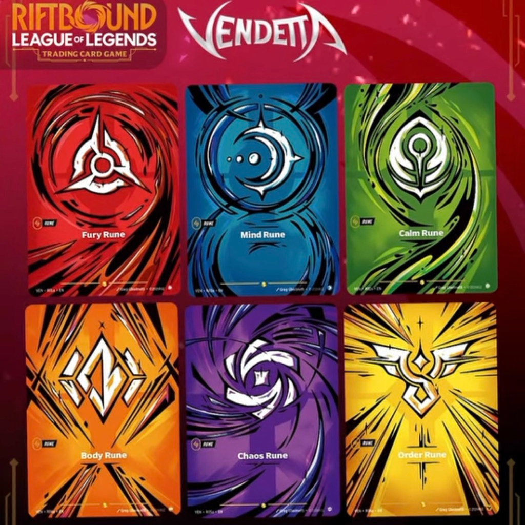 Riftbound Vendetta Rune Showcase ทุกสี