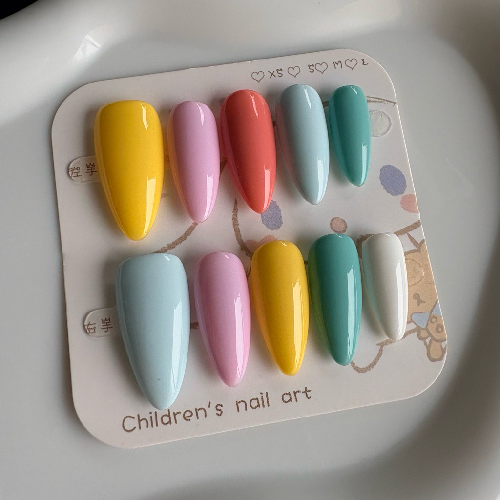 Pastel Nails เล็บเจลสีพาสเทล เล็บปลอมพร้อมติด✨