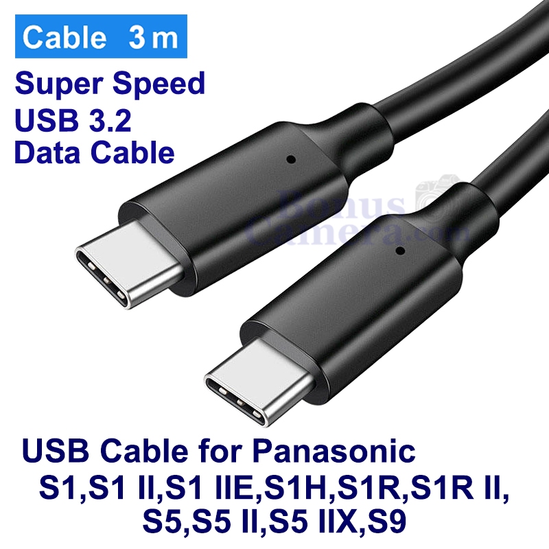 สาย USB 3m ต่อพานาโซนิค S1,S1 II,S1 IIE,S1H,S1R,S1R II,S5,S5 II,S5 IIX,S9 เข้าคอมพิวเตอร์ Type C Cab