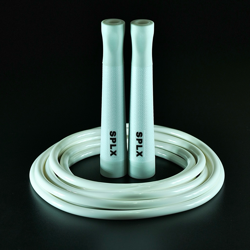 SPLX เชือกนักมวยพร้อมส่ง (Heavy jump rope) 7.5 mm. (Off-White Light Gray -color) สำหรับออกกำลังกาย