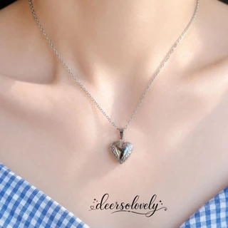 สร้อยคอจี้ล็อกเกตขนาดเล็ก สแตนเลสแท้ ไม่ลอกดำใส่อาบน้ำได้ ร้านใส่รูปให้ ❤