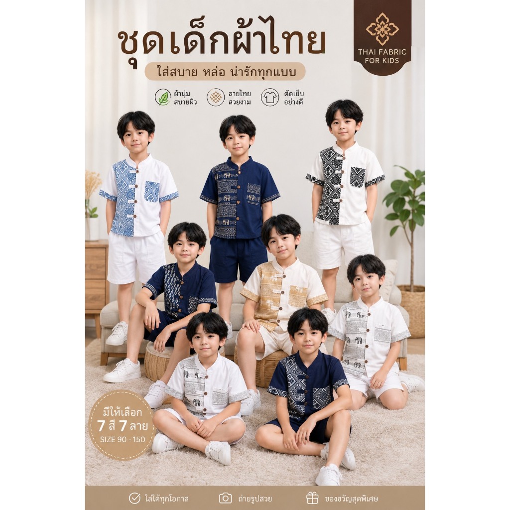 ชุดล้านนา ชุดพื้นเมืองเหนือ ชุดไทยเด็ก