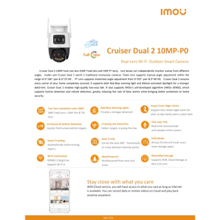 [ของแท้ประกันศูนย์] IMOU Ranger Dual กล้องวงจรปิด Wi-Fi ภายนอก(10MP) รุ่น IPC-S7XEP-10M0WED มีไมค์ พูดคุยได้ ประกัน 2 ปี