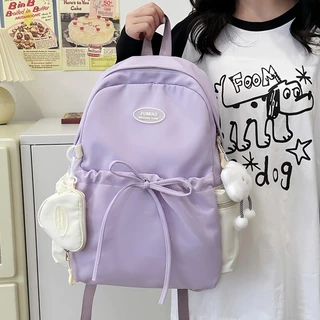 กระเป๋าเป้สไตล์ญี่ปุ่น-minimalist-ความจุใหญ่-สีทึบ-สไตล์สากล-กระเป๋านักเรียน