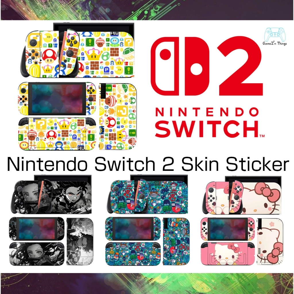 สติกเกอร์ติดเครื่อง กันรอย Nintendo Switch 2 Skin Sticker