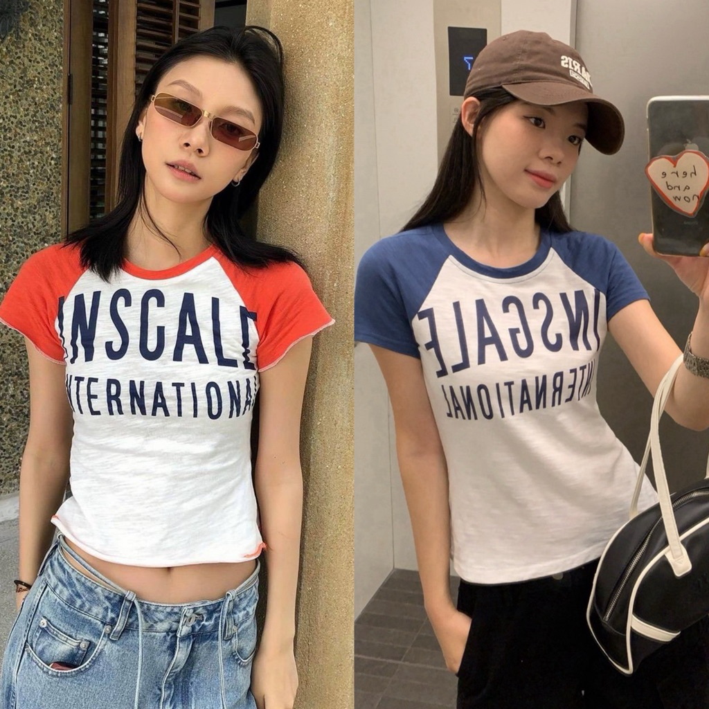 📍พร้อมส่ง📍10333#  เสื้อแขนสั้น แขนทูโทน ทรงสวย ใส่แบบพอดีตัว เนื้อผ้านิ่มใส่ได้ตลอดกาล สินค้าคุณภาพนำเข้า  Tag.WG WE