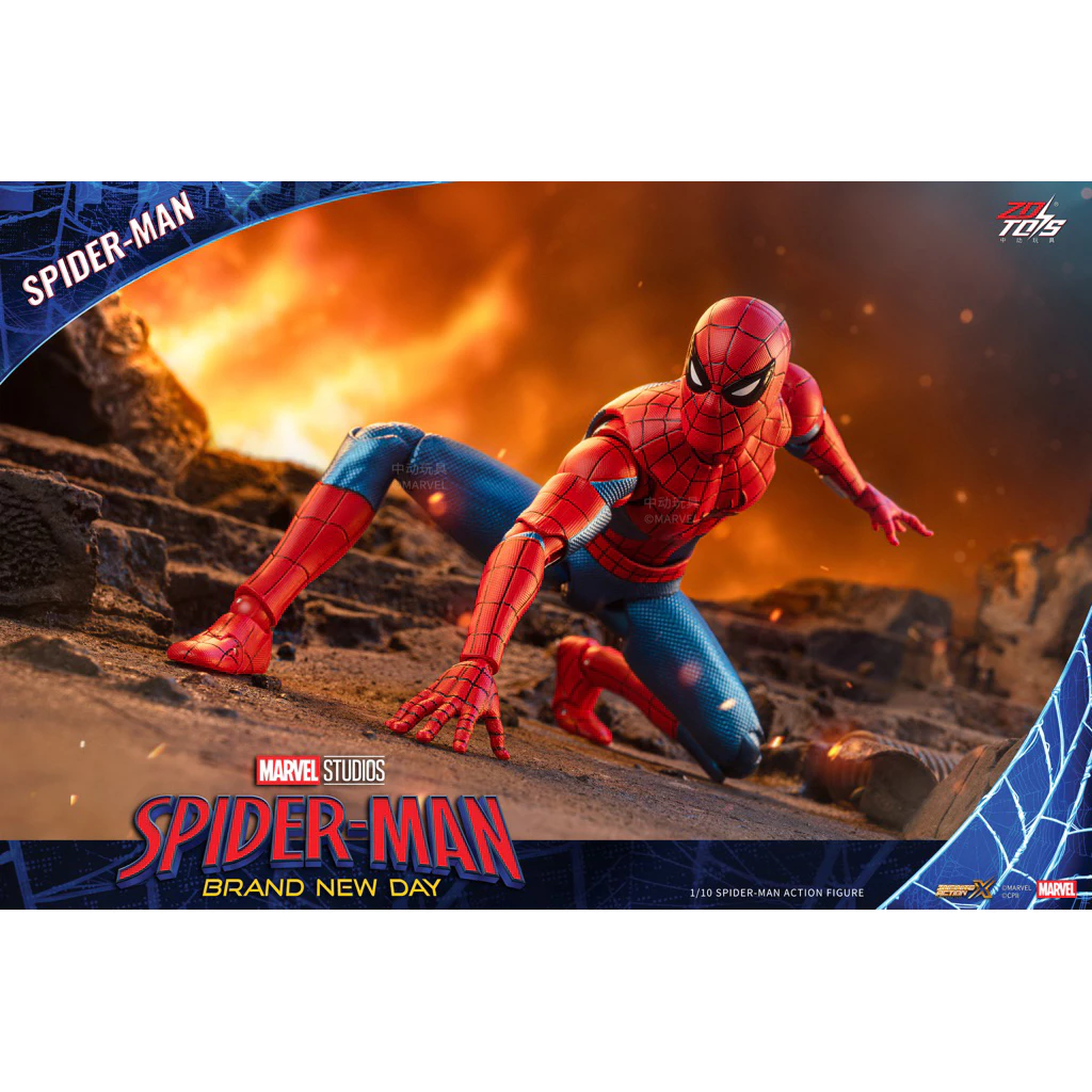 ZD Toys Spider-Man Brand New Day (New Red & Blue Suit) สเกล 1/10 แท้ Marvel Studios Action Figure โมเดลสไปเดอร์แมน