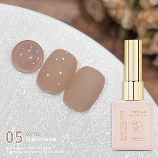 Nawoelite เจลสีทึบ สีเจลทาเล็บ เจลสีทึบ สีทาเล็บเจล มิลค์ คอฟฟี่ 12 สี 15ml สีสุภาพ อบLED/UV ไม่ต้องเจียร สีเรียบเนียน