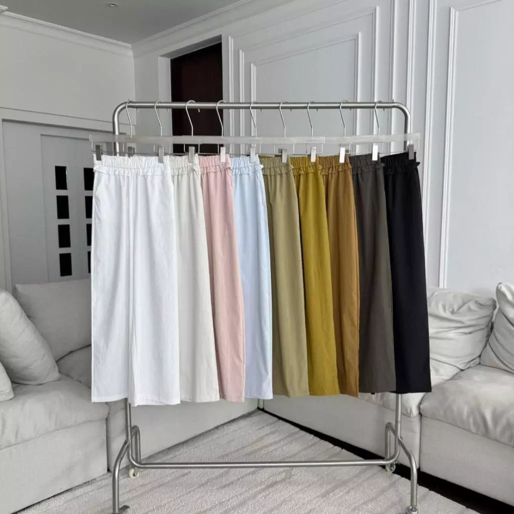 PT3811 Aveline Ruffle Waist Pants กางเกงแต่งเอวระบาย PROMTHONG