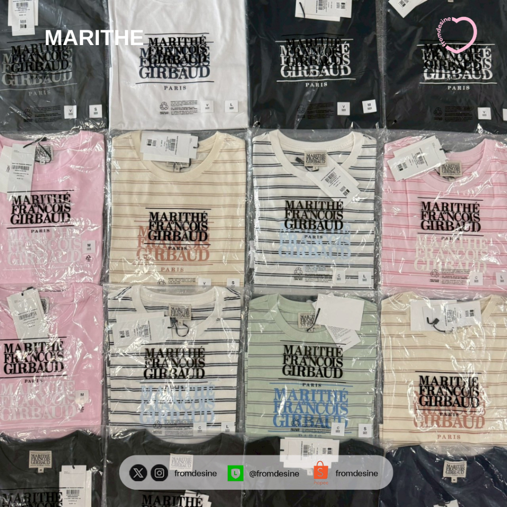 [ พร้อมส่ง] เสื้อครอป MARITHE W CLASSIC LOGO CROP TEE