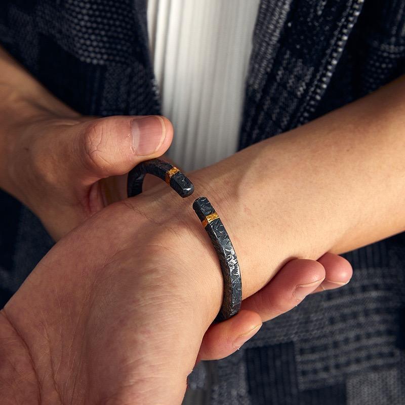 A STAR D058 [ สีไม่ตกและซักได้ ] S925 เงิน สร้อยข้อมือ ของแท้เงินสเตอร์ลิงสร้อยข้อมือผู้ชายและผู้หญิงคู่หมั้นสร้อยข้อ