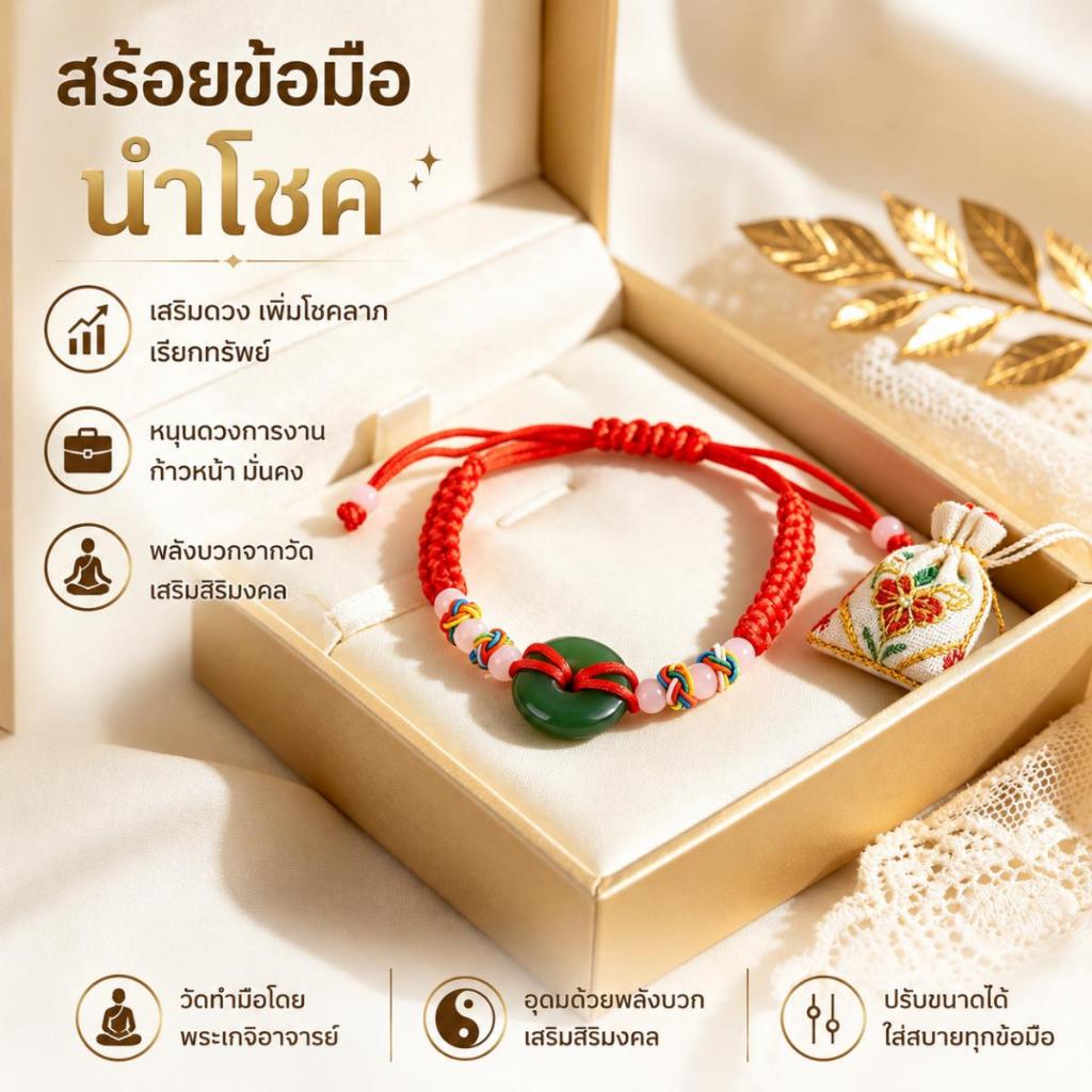 กำไลปลาคาร์ฟมงคล ถักมือโดยอาจารย์จากวัด เสริมโชคลาภ เสริมทรัพย์ เสริมการงาน สายปรับขนาดได้ เครื่องรางนำโชค