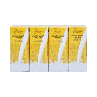 [สินค้าส่งด่วน] จิตรลดา นมยูเอชที รสจืด 200 มล.แพ็ค 4 CHITRALADA UHT WHOLE MILK 200 ML.PACK 4
