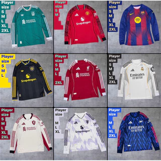 Player เสื้อกีฬาแขนยาวงานสวยเกรดเพลย์เยอร์ผ้านิ่มใส่สบาย (เสื้ออย่างเดียว)