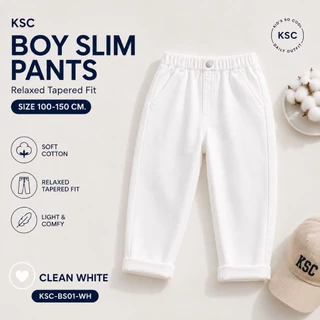 KSC BOY SLIM PANTS Relaxed Tapered Fit — กางเกงตัวเดียว จบได้หลายลุค กางเกงทรงใหม่ที่อยากให้เด็กผู้ชายมีติดตู้ 🤍