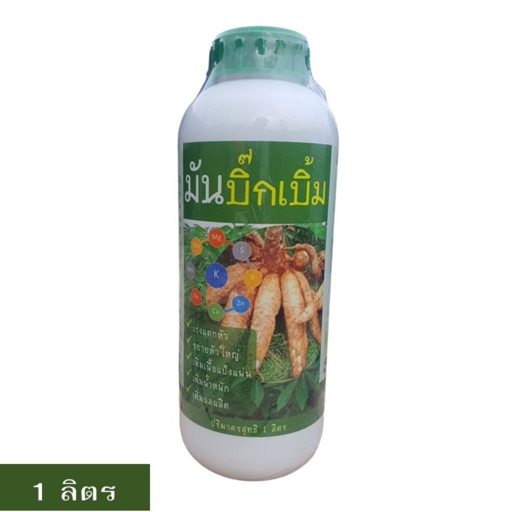 มันบิ๊กเบิ้ม BigBerm, BB1 ปุ๋ยน้ำทาง ระเบิดหัวมัน แตกหัว เร่งราก หัวใหญ่ เพิ่มแป้ง เพิ่มน้ำหนัก เพิ่มผลผลิต ขวด 1 ลิตร