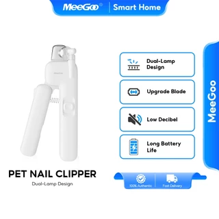 MeeGoo Pet Nail Clipper กรรไกรตัดเล็บสัตว์เลี้ยง มีไฟ LED สําหรับสุนัข แมว พร้อมตะไบในตัว