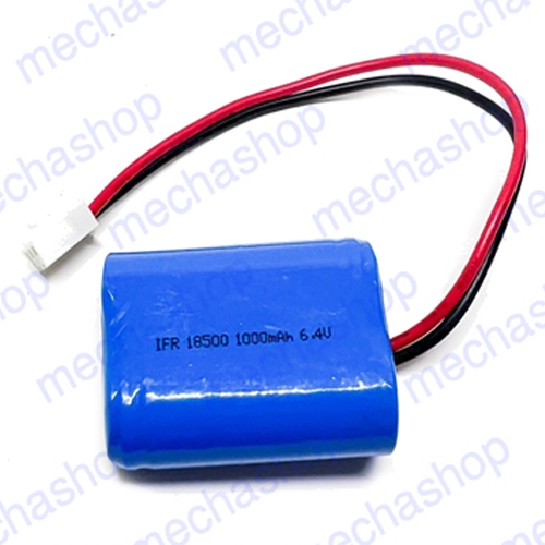 แบตเตอรี่เครื่องชั่ง แบตเตอรี่รถแข่ง แบตเตอรี่ลิเธียม 6.4V 1000mA Li-ion Battery 18500 LiFe Battery