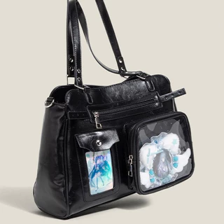 (พร้อมส่ง) กระเป๋าสะพายข้าง ita bag มีช่องใส่ใส สไตล์ญี่ปุ่น ความจุขนาดใหญ่ อนิเมะ และสไตล์วิทยาลัย งานอนิเมะ