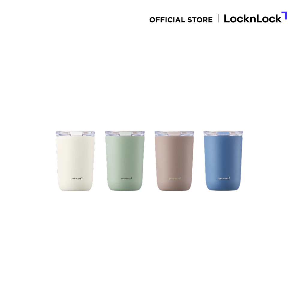 LocknLock แก้วเก็บอุณหภูมิเคลือบเซรามิก Smooth Slider Ceramic Tumbler ความจุ 380ml. รุ่น LHC4170