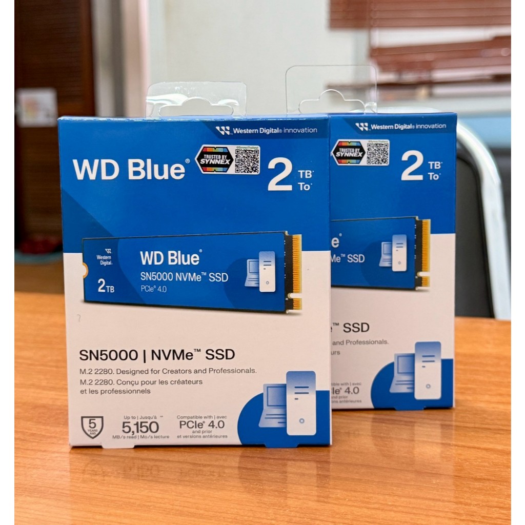 SSD M.2 (เอสเอสดี)  WD BLUE SN5000 2 TB PCIe 4.0 (Read 5,150 MB/s : Write 4,850 MB/s) มือ1 ประกัน 5 
