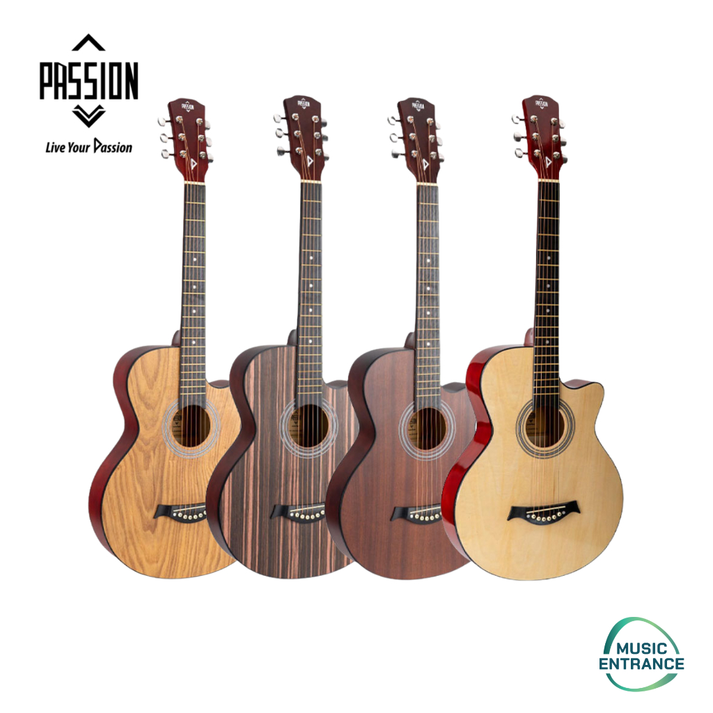 Passion BPS-38JB กีตาร์โปร่ง 38 นิ้ว กีต้าร์ Passion BPS38JB พร้อมกระเป๋า