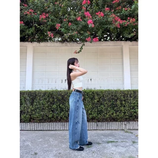 ยีนส์SARAN SR093 กางเกงยีนส์ Mom Baggy Jeans