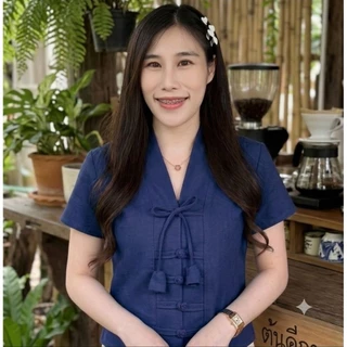 เสื้อผ้าฝ้ายคอวี รุ่นออนแก้ว