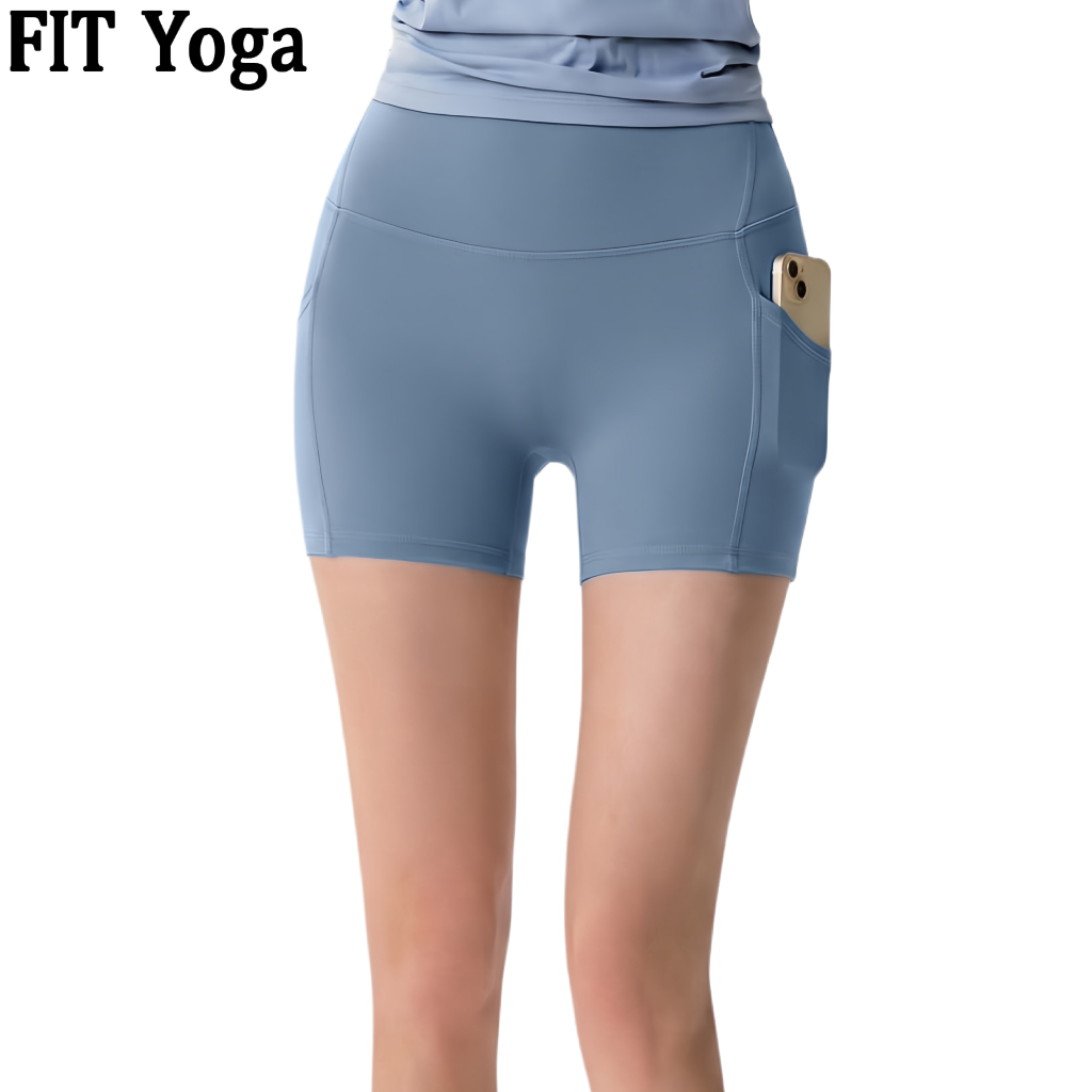 FitYoga กางเกงขาสามส่วนแห้งเร็ว ผู้หญิง สำหรับโยคะ ออกกำลังกาย ปั่นจักรยาน