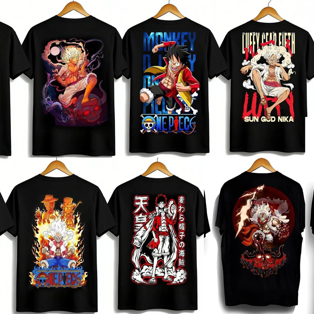 ZY 2026 เสื้อยืดคอกลมแขนสั้นผู้ชาย โอเวอร์ไซส์ ลายวันพีชอนิเมะ มาแรง ผ้าคอตตอนครอส นุ่มสบาย ยูนิเซ็กซ์