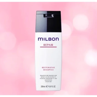 MILBON RESTORATIVE REPAIR 200 ML.แชมพู+ทรีทเม้น สำหรับผมแห้งเสีย ซ่อมแซมผมเสียได้อย่างล้ำลึก